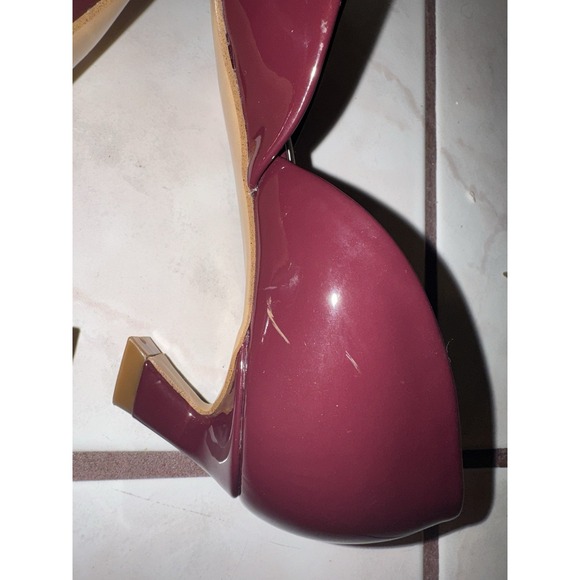 Gianni Bini Kitten Heel D'Orsay Pumps Burgundy Size 6M - Picture 7 of 8